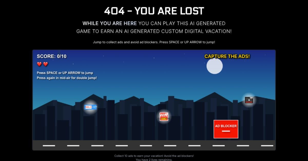 Yes, There's A Secret Game on Our 404 Page — Here's Why